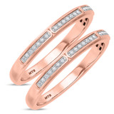 Photo of Delphine 1/5 ct tw. Diamond Same Sex Ladies Band Set 14K Rose Gold [WL2080R]