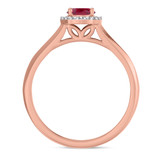 Photo of Chrisoula 7/8 CT. T.W. Ruby and Diamond Matching Bridal Ring Set 10K Rose Gold [BT2082RE-C000]