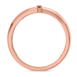 Photo of Chrisoula 1/8 Carat T.W. Ruby and Diamond Matching Wedding Band Set 10K Rose Gold [BT2082RM]