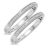 Photo of Delphine 1/5 ct tw. Diamond Same Sex Ladies Band Set 14K White Gold [WL2080W]