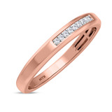 Photo of Chrisoula 1/5 CT. T.W. Ruby and Diamond Matching Wedding Band Set 14K Rose Gold [BT2082RL]