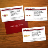 Clema 1 1/2 CT. T.W. Ruby and Diamond Trio Matching Wedding Ring Set 14K Yellow Gold