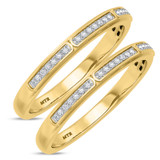 Photo of Delphine 1/5 ct tw. Diamond Same Sex Ladies Band Set 10K Yellow Gold [WL2080Y]