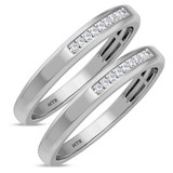 Photo of Chrisoula 1/10 ct tw. Diamond Same Sex Ladies Band Set 10K White Gold [WL2082W]