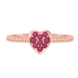Photo of Manuka 1/5 CT. T.W. Ruby and Diamond Matching Bridal Ring Set 14K Rose Gold [BT2089RE-C000]