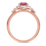 Photo of Clema 1 3/8 CT. T.W. Ruby and Diamond Matching Bridal Ring Set 10K Rose Gold [BT2081RE-C000]