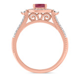 Photo of Magnol 1 1/10 Carat T.W. Ruby and Diamond Trio Matching Wedding Ring Set 14K Rose Gold [BT2086RE-C000]
