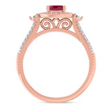 Photo of Magnol 1 1/10 Carat T.W. Ruby and Diamond Trio Matching Wedding Ring Set 14K Rose Gold [BT2086RE-C000]