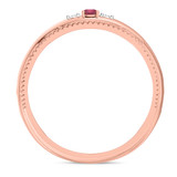 Photo of Magnol 1 1/10 Carat T.W. Ruby and Diamond Trio Matching Wedding Ring Set 14K Rose Gold [BT2086RM]