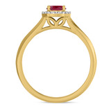 Photo of Chrisoula 7/8 Carat T.W. Ruby and Diamond Matching Bridal Ring Set 10K Yellow Gold [BT2082YE-C000]
