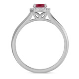 Photo of Chrisoula 1 CT. T.W. Ruby and Diamond Trio Matching Wedding Ring Set 10K White Gold [BT2082WE-C000]
