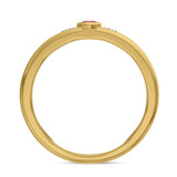 Photo of Clema 1/8 CT. T.W. Ruby and Diamond Mens Wedding Band 14K Yellow Gold [BT2081YM]
