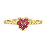 Photo of Manuka 1/6 Carat T.W. Ruby and diamond Engagement Ring 14K Yellow Gold [BT2089YE-C000]