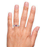 Photo of Manuka 3/8 CT. T.W. Ruby and Diamond Trio Matching Wedding Ring Set 14K White Gold [BR2089W-C000] [HT-2]