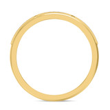 Photo of Delphine 1 1/2 CT. T.W. Ruby and Diamond Trio Matching Wedding Ring Set 14K Yellow Gold [BT2080YL]