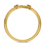 Photo of Clema 1 3/8 CT. T.W. Ruby and Diamond Matching Bridal Ring Set 10K Yellow Gold [BT2081YL]