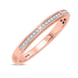 Photo of Delphine 1 1/2 Carat T.W. Ruby and Diamond Trio Matching Wedding Ring Set 10K Rose Gold [BT2080RL]