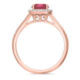 Photo of Delphine 1 3/8 Carat T.W. Ruby and Diamond Matching Bridal Ring Set 10K Rose Gold [BT2080RE-C000]