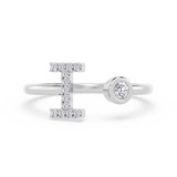 Photo of Lisa "I" 1/10 ct tw. Lab Grown Diamond Ring 10K White Gold [FR1946W]