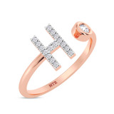 Photo of Lisa "H" 1/10 ct tw. Lab Grown Diamond Ring 14K Rose Gold [FR1945R]