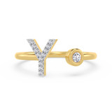 Photo of Lisa "Y" 1/10 ct tw. Lab Grown Diamond Ring 10K Yellow Gold [FR1962Y]