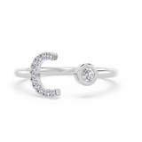 Photo of Lisa "C" 1/10 ct tw. Lab Grown Diamond Ring 14K White Gold [FR1940W]