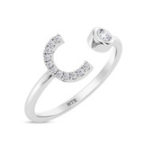 Photo of Lisa "C" 1/10 ct tw. Lab Grown Diamond Ring 14K White Gold [FR1940W]