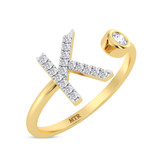 Photo of Lisa "K" 1/8 ct tw. Lab Grown Diamond Ring 10K Yellow Gold [FR1948Y]