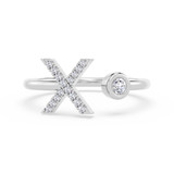 Photo of Lisa "X" 1/8 ct tw. Lab Grown Diamond Ring 14K White Gold [FR1961W]
