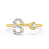 Photo of Lisa "S" 1/8 ct tw. Lab Grown Diamond Ring 14K Yellow Gold [FR1956Y]