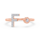 Photo of Lisa "F" 1/10 ct tw. Lab Grown Diamond Ring 14K Rose Gold [FR1943R]
