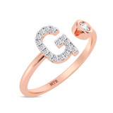Photo of Lisa "G" 1/8 ct tw. Lab Grown Diamond Ring 14K Rose Gold [FR1944R]