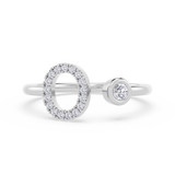 Photo of Lisa "O" 1/8 ct tw. Lab Grown Diamond Ring 10K White Gold [FR1952W]