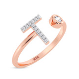 Photo of Lisa "T" 1/10 ct tw. Lab Grown Diamond Ring 10K Rose Gold [FR1957R]