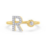 Photo of Lisa "R" 1/8 ct tw. Lab Grown Diamond Ring 14K Yellow Gold [FR1955Y]