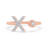 Photo of Lisa "X" 1/8 ct tw. Lab Grown Diamond Ring 14K Rose Gold [FR1961R]