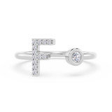 Photo of Lisa "F" 1/10 ct tw. Lab Grown Diamond Ring 10K White Gold [FR1943W]