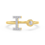 Photo of Lisa "I" 1/10 ct tw. Lab Grown Diamond Ring 14K Yellow Gold [FR1946Y]