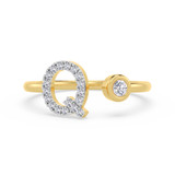 Photo of Lisa "Q" 1/8 ct tw. Lab Grown Diamond Ring 14K Yellow Gold [FR1954Y]
