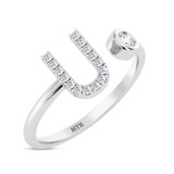 Photo of Lisa "U" 1/8 ct tw. Lab Grown Diamond Ring 10K White Gold [FR1958W]