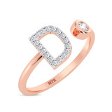 Photo of Lisa "D" 1/8 ct tw. Lab Grown Diamond Ring 10K Rose Gold [FR1941R]