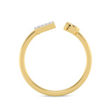 Photo of Lisa "L" 1/10 ct tw. Lab Grown Diamond Ring 10K Yellow Gold [FR1949Y]