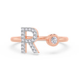 Photo of Lisa "R" 1/8 ct tw. Lab Grown Diamond Ring 10K Rose Gold [FR1955R]