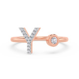 Photo of Lisa "Y" 1/10 ct tw. Lab Grown Diamond Ring 14K Rose Gold [FR1962R]