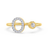 Photo of Lisa "O" 1/8 ct tw. Lab Grown Diamond Ring 14K Yellow Gold [FR1952Y]