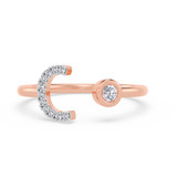 Photo of Lisa "C" 1/10 ct tw. Lab Grown Diamond Ring 14K Rose Gold [FR1940R]