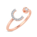 Photo of Lisa "C" 1/10 ct tw. Lab Grown Diamond Ring 14K Rose Gold [FR1940R]