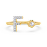 Photo of Lisa "F" 1/10 ct tw. Lab Grown Diamond Ring 14K Yellow Gold [FR1943Y]