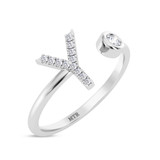 Photo of Lisa "Y" 1/10 ct tw. Lab Grown Diamond Ring 14K White Gold [FR1962W]