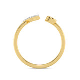 Photo of Lisa "V" 1/10 ct tw. Lab Grown Diamond Ring 14K Yellow Gold [FR1959Y]